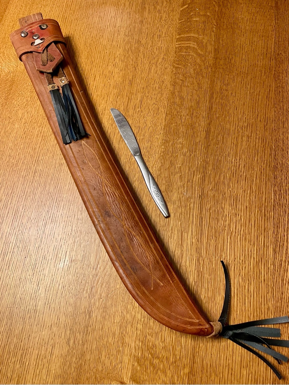 Rustic Leather Long-Sword Sheath